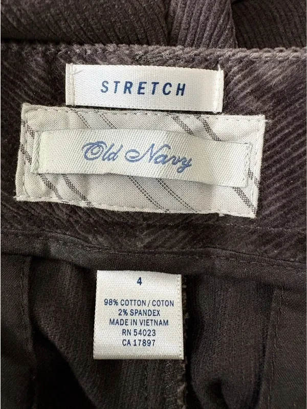 Stretchtech Women's Brown Corduroy Flared Pants Mid Rise Stretch Pockets - Image 6
