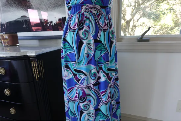 Halter swirl print maxi sun dress - Image 8