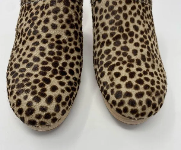 Madewell Womens The Ruby Clog in Dotted Calf Hair 7.5 Wooden Soles Slip On MA526 - Image 6