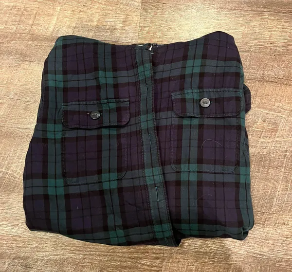 L.L.Bean Fleece Lined Flannel Hoodie - Image 12