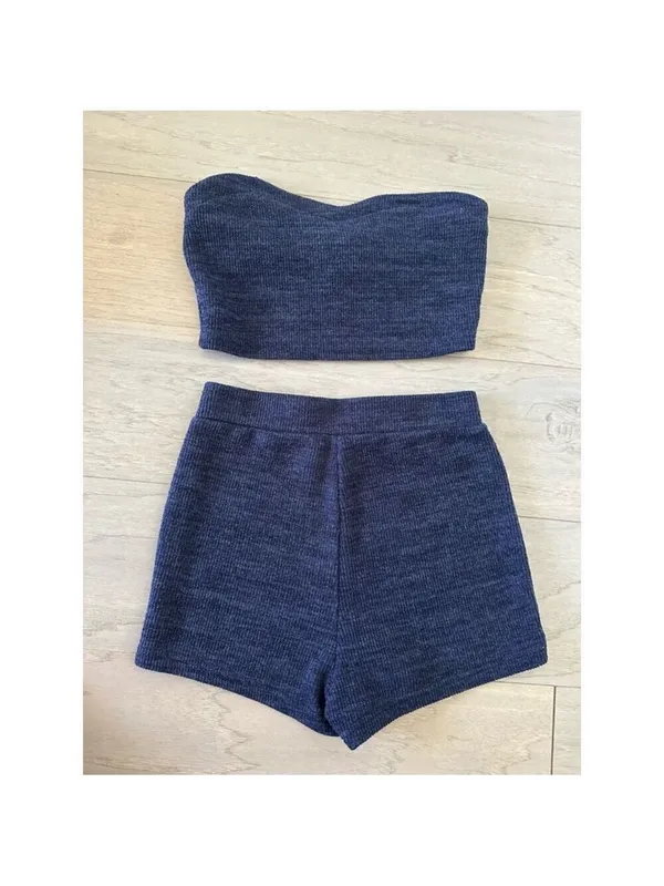 Strapless Set Women's Size Small Navy Blue - Image 5