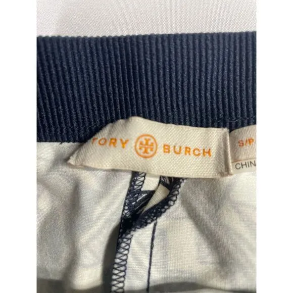 Tory Burch Geometric Print A-Line Skirt with Navy Elastic Waistband‎ size s - Image 2