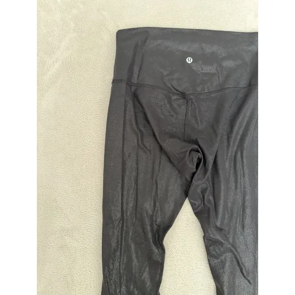 Lululemon Align High-Rise Pant 25" Leggings Shine Radiate Foil Print Black 8 - Image 8