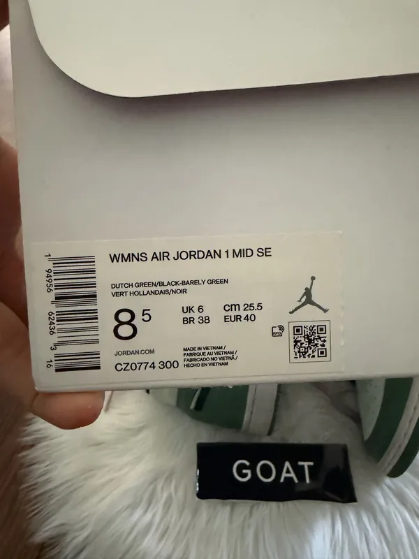 Jordan Nike Air 1 Mid Sneakers Dutch green - Image 5