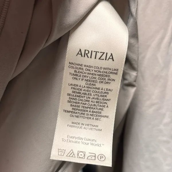Aritzia Wilfred (Re)Touch Dauphine Long Sleeve Top White Fitted Crew Size L - Image 6