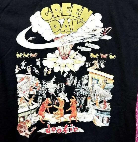 Green Day Dookie Album Cover Art Punk Rock Tee S - Image 2