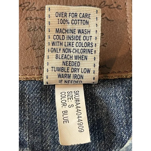 Abercrombie & Fitch Denim Highly Distressed Grunge Y2K Look Jacket Sz S - Image 11