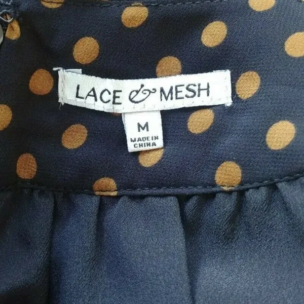 Black & Brown Dot Floral Print Halter Dress by Lace & Mesh Modcloth Medium - Image 7