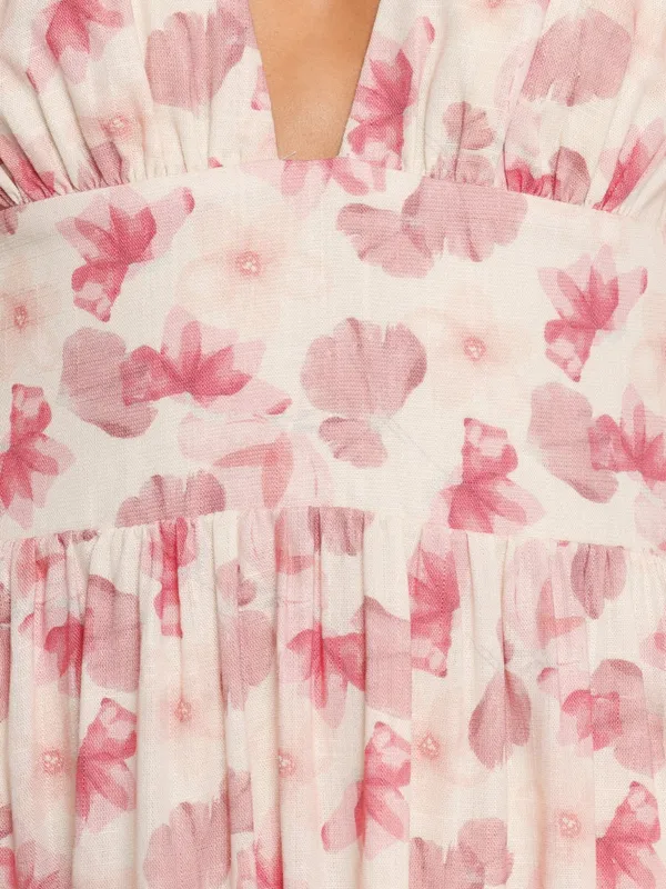 Petal & Pup Clementine Mini Dress - Cream Floral size XL - Image 7