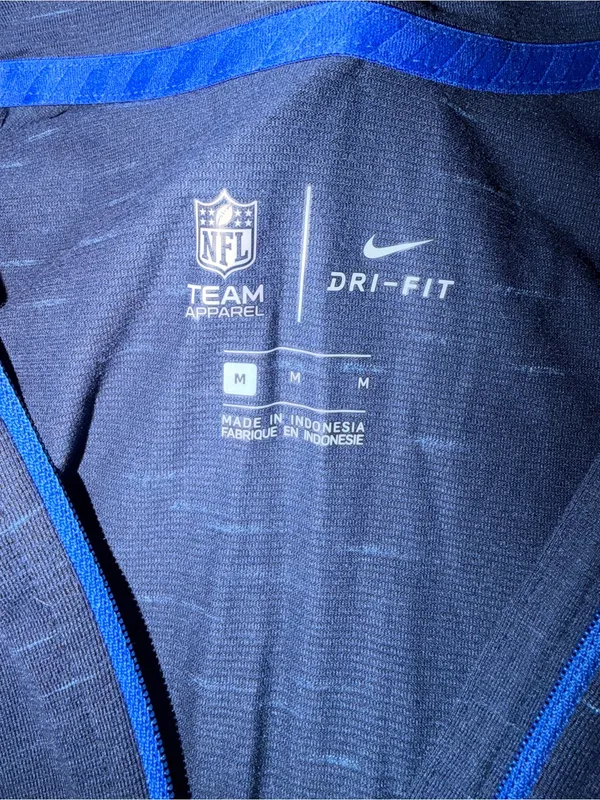 Nike Dri-Fit NFL NWT Los Angeles Rams Navy Heathered Quarter-Zip Pullover - Image 6
