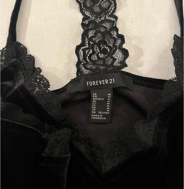 Forever 21 Black Velvet Tank - Image 3