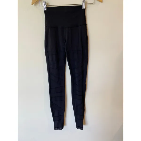 Lululemon High Rise Wunder Under Leggings Mesh Black Size 2 Limited Edition - Image 4