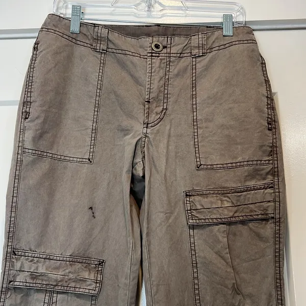 Free People dark green low rise Utility Pants Wild Truffle size 4. NWOT! - Image 6