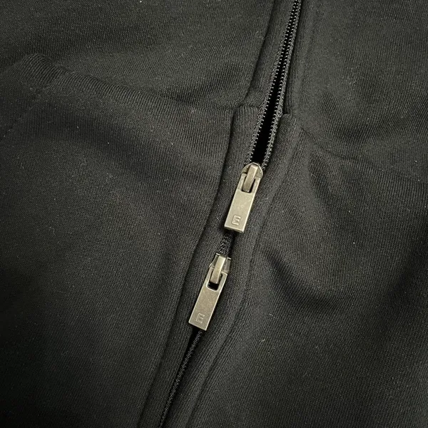 Essentials X small new black zipper white lettering fear of God hoodie - Image 4