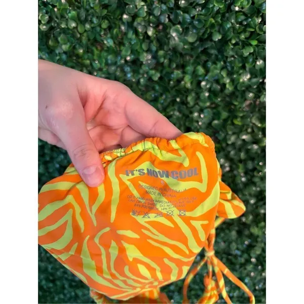 IT’S NOW COOL Tie Zebra Cheeky Swim Bikini Bottom Small - Image 5
