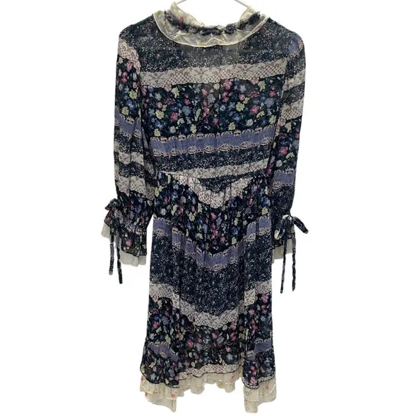 Its Anitsa Paris Womens M Floral Camelia Dress France T2 Vintage - Image 2