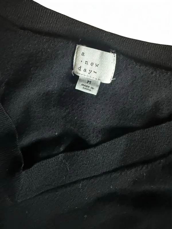 A New Day Black V-Neck Sweater | Size Medium | Target - Image 3