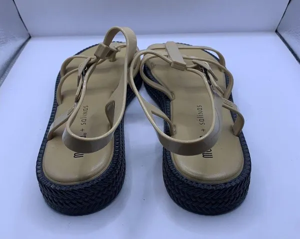 MELISSA - WOMENS CARIBE VERAO PLATFORM + SALINAS sandals size 7 E3 - Image 4