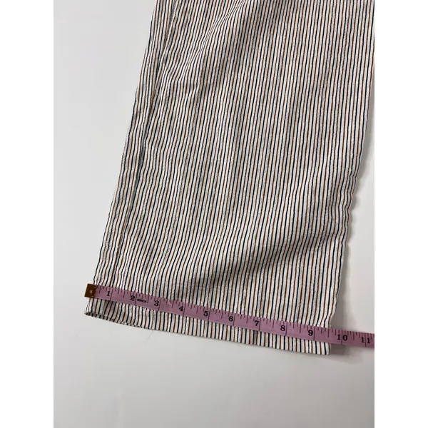 Thread & Supply Anita Striped Wide Leg Pants Size Small Cotton Drawstring - Image 10