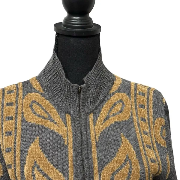 Pendleton Sweater Womens Small‎ Gray Cardigan Full Zip Wool Acrylic Jacket VTG - Image 2