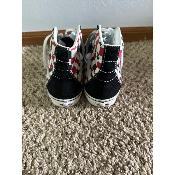 Vans off the Wall Skateboard Shoes Unisex US‎ M5.5 W7 Black White Check Lace-Up - Image 4