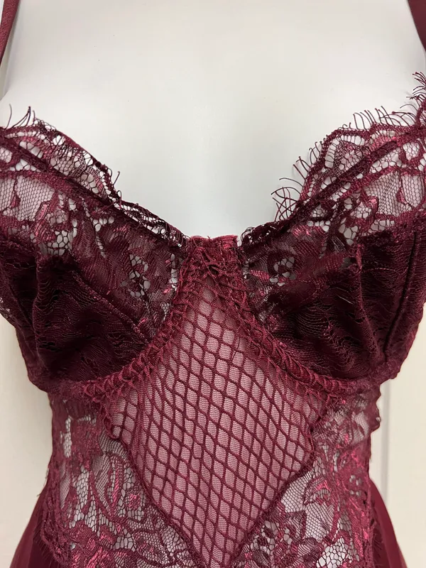 Tic Toc Burgundy Body Con Dress - Image 8