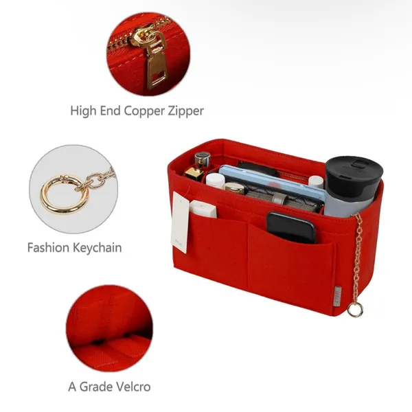NWT Red Felt Purse Insert - Image 8