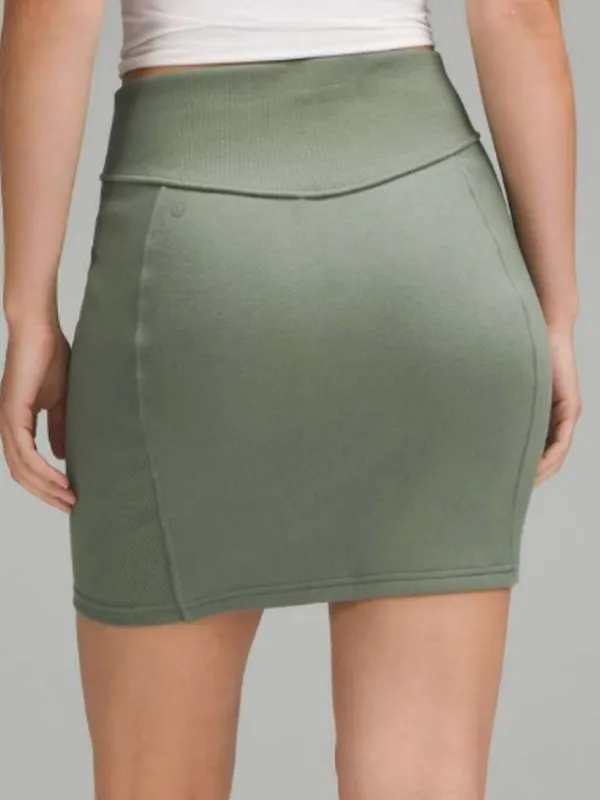 Scuba High Rise Mini Skirt Green Eucalyptus Medium New with tags - Image 3