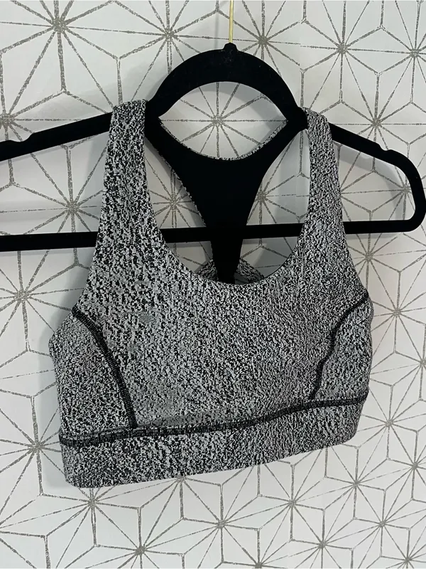 Lululemon Strappy Back Crackle Print Bra - Image 2