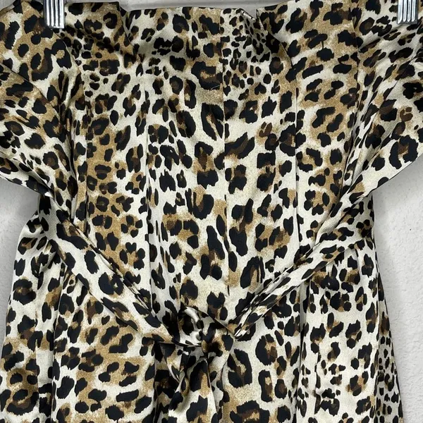 L&B Lucky & Blessed Strapless Animal‎ Print Shorts Romper - Image 4