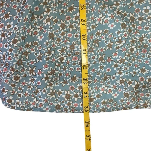 Altar’d State Blue Floral Milkmaid Peasant Dress Elastic‎ Waist Ruffle Small - Image 11