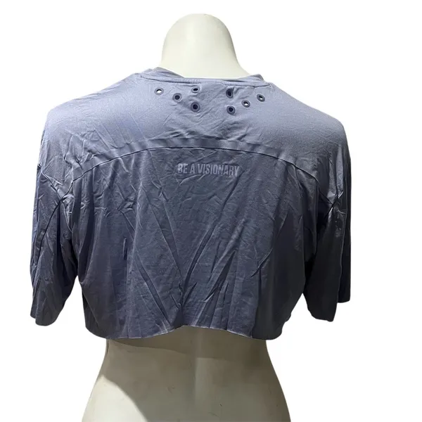 Gymshark Sol Lift Crop Tee Womens Size S Blue Cropped Short Sleeve Top - Image 5