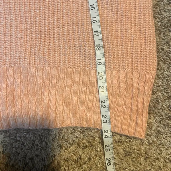 NINE WEST Pink Knit Hoodie Sweater Women's Size‎ M Balloon Sleeve Cozy - Image 4