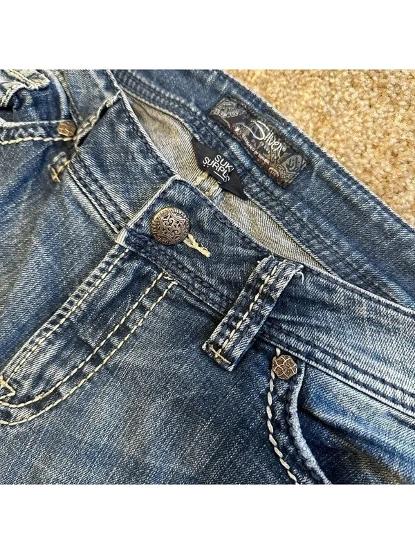 Silver Jeans Womens Bootcut Suki Medium Wash Size 28x30 - Image 4