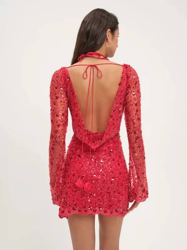 For Love & Lemons Red Dress - Image 2