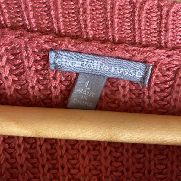 Charlotte Russe Pink Cropped Sweater - Image 4