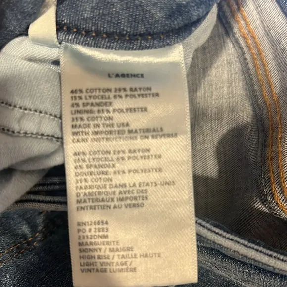 L’agence marguerite skinny high rise women’s size 27 jeans‎ light vintage - Image 4