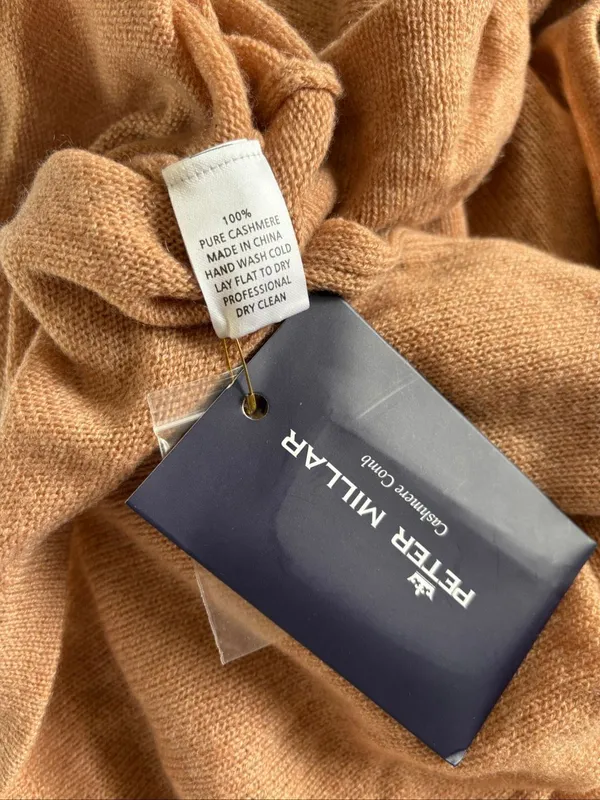 Peter Millar Texas A&M Essential Cashmere Poncho Camel NWOT - Image 2