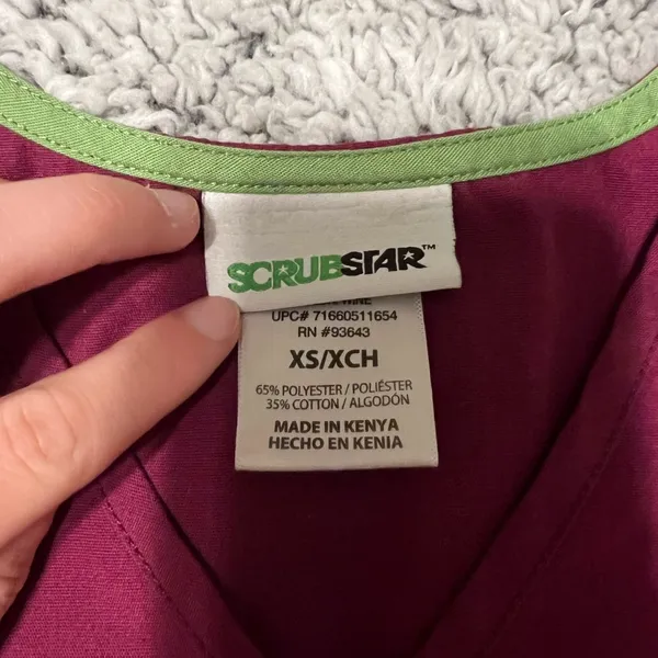 Scrubstar Women’s Wine Scrub Top - Image 4