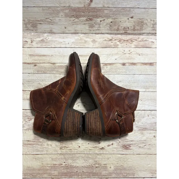 Teva Foxy Ankle Boots Booties Women's Size 7 Brown Leather Round Toe - Image 6