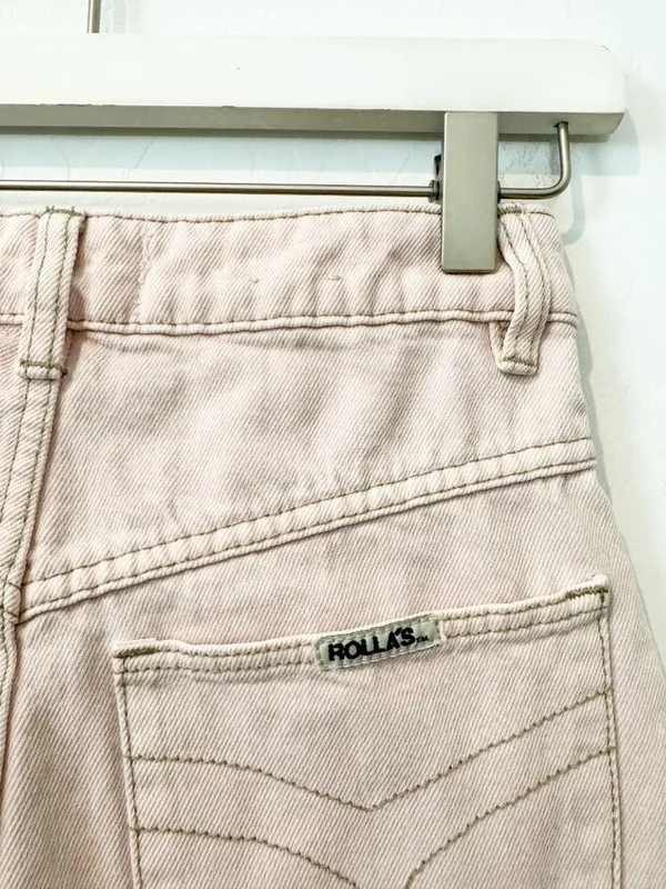 Rollas Sailor Jean Size 24 Pink High Waisted Wide Leg Patch Pocket Pants Retro‎ - Image 9