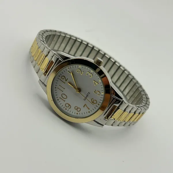 Accutime Watch Corp Two-tone St. Steel Women’s Watch Working New Battery - Image 4