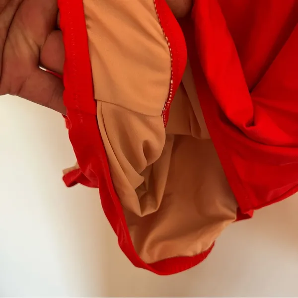 Women’s J. Crew Ruffle‎ Scoopback One Piece Swimsuit Size 16 Red Beach Summer - Image 13