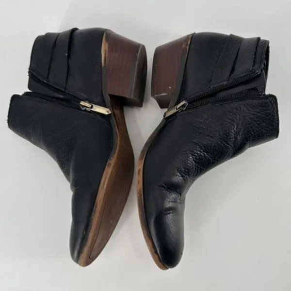 Sam Edelman Leather Buckle Ankle Booties Black Boots Size 8 Style Petal‎ - Image 4