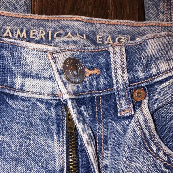 American eagle baggy jean size 6 short jeans distressed - Image 3