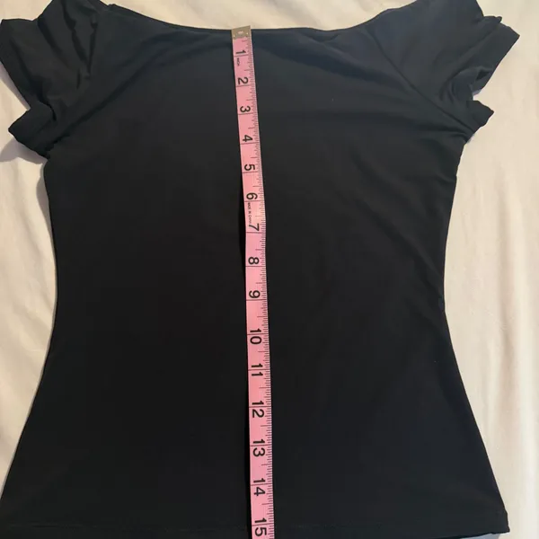 SUUKSESS Black Off The Shoulder Short Sleeve Top XS Polyamide Stretch Slim Fit - Image 7