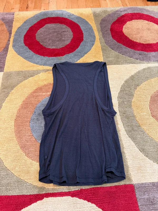 Lululemon Black Burnout Material Sheer Workout Tank Top Racerback Size Small - Image 2