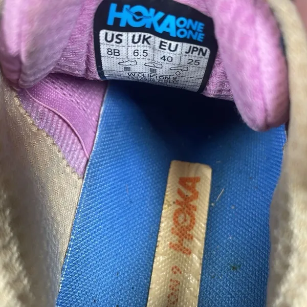 Hoka One Clifton 9 Womens Size 8 Shoes Pink Running Sneakers Athletic - Image 11