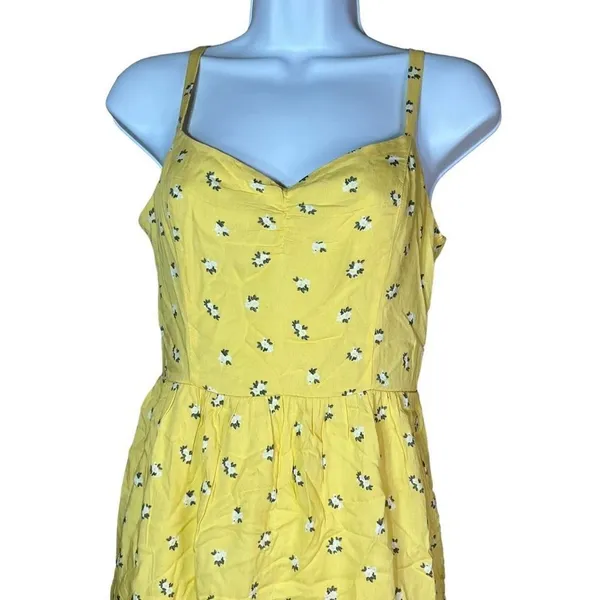 Hollister Women’s Yellow Floral Print Dress Size XS‎ - Image 2
