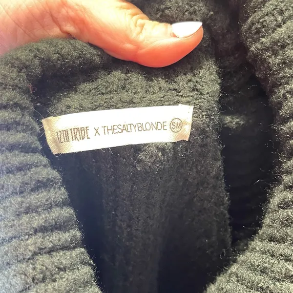 12th Tribe x The Salty Blonde Olive Green‎ Turtleneck Sweater Dress Size Small - Image 5